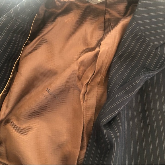 CARAVELLI YTALY Blazer Black Striped Blazer Sport Coat 3 Button men’s Sz 38S 32W - Picture 8 of 16